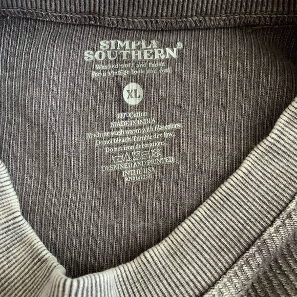 Simply Southern Women's Size XL Christmas Not Today Grinch Ribbed Cotton Top - Picture 9 of 10